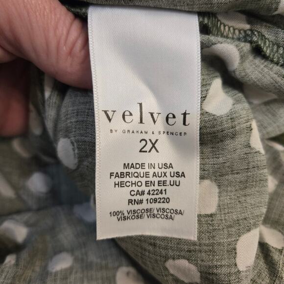 VELVET By Graham & Spencer Joyce Polka Dot Blouse Office Church Work Flowy - Picture 7 of 7